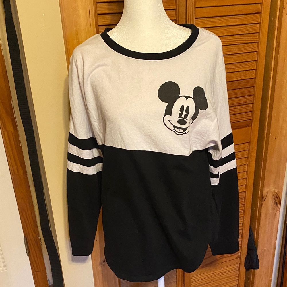 Black and White Mickey Mouse Long Sleeve